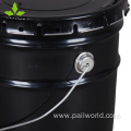 metal small black bucket 3 gallon little